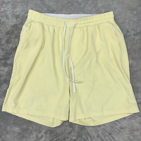 Lululemon Pool Short Linerless 5 in Mens Medijm Light Yellow Beach - Picture 1 of 10